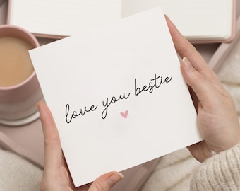 Geburtstagskarte für den besten Freund, Bestfriend Geburtstagskarte, Ich liebe Dich Bestie Karte, ich denke an Dich Bester Freund, Freundschaftskarte, Bestie Geschenke