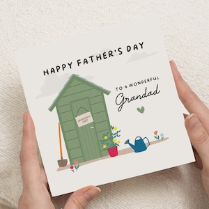 Fathers Day Card for Grandad, Grandad Fathers Day Card, Fathers Day Card for Him, Grandad Card, Cute Fathers Day Card, Garden Shed Card