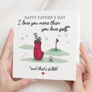 Fathers Day Card, Fathers Day Card from Daughter, Fathers Day Card from Son, Funny Fathers Day Card, Golf Card for Dad
