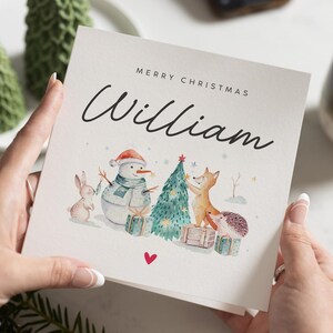 Cartão de Natal personalizado Filho, Cartão de Natal para crianças, Cartão de Natal para filha, Cartão de Natal para sobrinho, Para crianças, Cartões de Natal para crianças