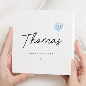 Carte de 40e anniversaire homme, carte de 40e anniversaire personnalisée, cadeau de 40e anniversaire de fils pour mari, carte de 40e anniversaire pour frère, lui, ami