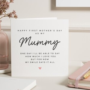 Première carte de fête des mères comme maman, cadeau de fête des mères pour maman, 1ère carte de fête des mères, pour une nouvelle maman, carte de fête des mères de bébé, cadeaux
