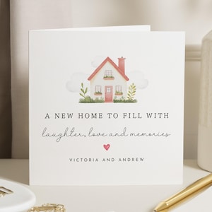 Biglietto di auguri per la nuova casa, regalo di inaugurazione della casa, regalo personalizzato per la nuova casa, biglietto per la prima casa, regalo per la casa, regalo personalizzato per la nuova casa per gli amici