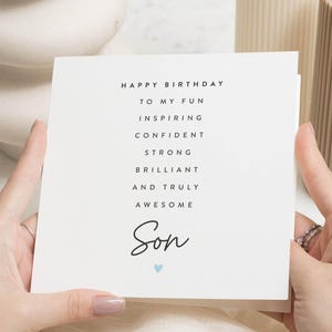 Tarjetas de cumpleaños para hijo, tarjetas de cumpleaños para hijo, tarjeta de feliz cumpleaños para hijo, poema de regalo de cumpleaños para hijo, tarjetas de cumpleaños para él, tarjetas para hijo