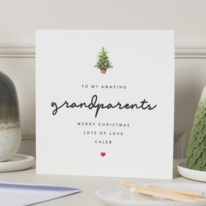 Carte de Noël grands-parents, carte de Noël grand-père et grand-père, pour grand-mère et grand-père, carte de Noël grands-parents, grand-père, grand-père, cadeau