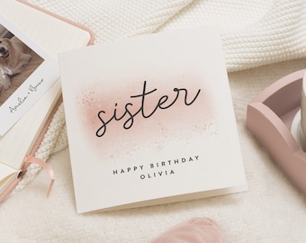 Personalised Sister Birthday Card, Special Sister Birthday Card, Birthday Card For Sister, Birthday Gift Sister, Special Sister, Cute Card
