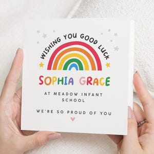 Carte de chance pour la rentrée des classes, Cadeau pour la rentrée des classes primaires, Bonne chance pour la rentrée, Bonne chance pour la rentrée, Carte d'école pour bébés
