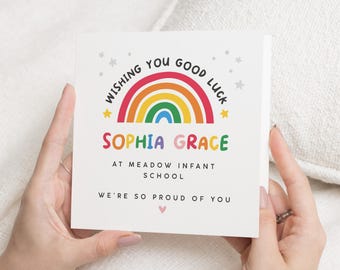 Good Luck First Day Of School Card, First Day Of Primary School Gift, Happy 1st Day Of School, Back To School Good Luck, Infant School Card