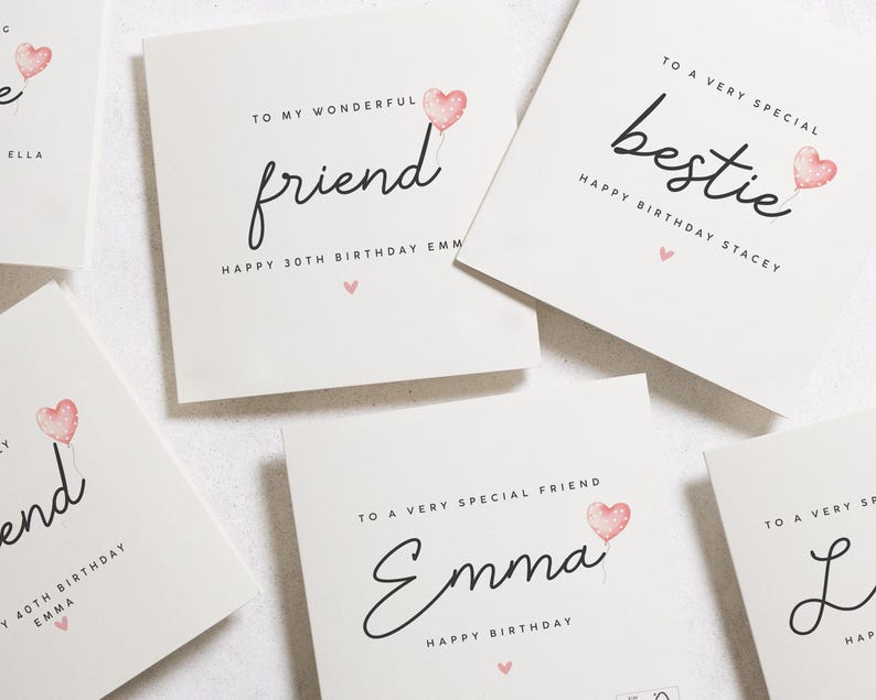 Carte d'anniversaire pour un ami, carte d'anniversaire pour un ami spécial, carte d'anniversaire Bestie, cadeau d'anniversaire à une amie, pour elle, carte d'anniversaire personnalisée image 2