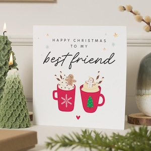 Bester Freund Weihnachtskarte, Weihnachtskarte Freund, Weihnachtskarte Bester Freund, Bestie Weihnachtskarte, Weihnachtskarte für Freund, beste Freundin