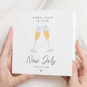 Bonne chance dans votre nouvel emploi, Carte nouveau chapitre, Carte porte-bonheur personnalisée, Bravo pour votre nouvel emploi, Départ du travail, Cadeau pour un nouvel emploi, Cadeau porte-bonheur