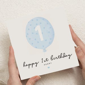 Carte 1er anniversaire pour garçon, carte 1er anniversaire fils, carte 1er anniversaire petit-fils, carte premier anniversaire neveu, cadeau premier anniversaire pour garçon