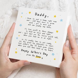 Fathers Day Card from the Bump, Daddy Fathers Day Card, Personalised Card for Dad, Cute Fathers Day Card, Card from Bump