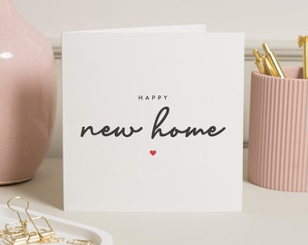 Carte simple bonne nouvelle maison, carte de félicitations pour nouvelle maison, cadeau pour nouvelle maison, cadeau de pendaison de crémaillère pour amis, carte personnalisée pour nouvelle maison