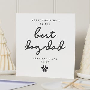 Kerstkaart van de hond, hond vader kerstkaart, hond kerstkaart, vrolijk kerstfeest van de hond, hond vader cadeau, van honden, hond vader cadeau