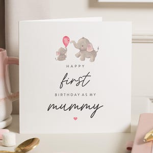 1st Birthday As My Mummy Card, Personalised Birthday Card For Mummy, 1st Birthday As A Mum Card, Mummy Birthday Gift, For Her, From Baby