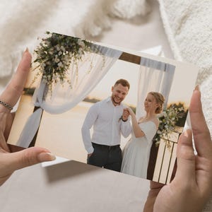 Hochzeitsfotokarten, personalisierte gefaltete Hochzeitsfoto-Dankeskarten, moderne Dankeskarten Hochzeit, einfache Dankeskarten für die Hochzeit