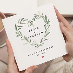 Gepersonaliseerde verlovingskaart, verlovingscadeau voor haar, bruiloft en verlovingskaart, trouwkaart, gefeliciteerd verlovingskaart voor vriend