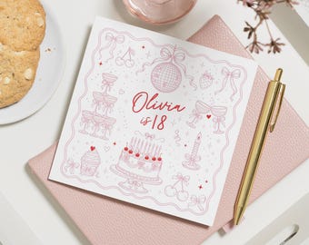 18th Birthday Card, Personalised Birthday Card for Her, 18th Birthday Card for Daughter, Birthday Card for Friend, Eighteenth Birthday Card