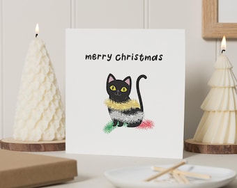 Biglietto di Natale con gatto, Biglietto di Natale per amante dei gatti, Biglietto di Natale dal gatto, Dai gatti, Papà gatto, Biglietto di Natale per mamma gatta, Biglietto di Natale con gatto