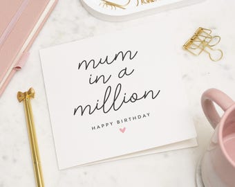 Mum Birthday Card, Birthday Card For Mum, Happy Birthday Mum Card, Mum Birthday Cards, Birthday Card Mam, Mom Birthday Card For Her, Gift