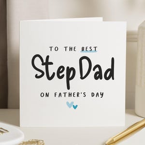 Fathers Day Card for Stepdad, Stepdad Fathers Day Card, Card for Stepdad, Fathers Day Card from Stepchild, Stepdad Card