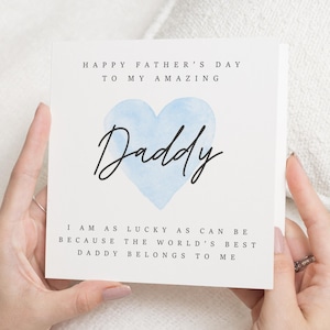 Fathers Day Card for Daddy, Fathers Day Card from Child, Daddy Fathers Day Card, Cute Fathers Day Card, Worlds Best Daddy Card