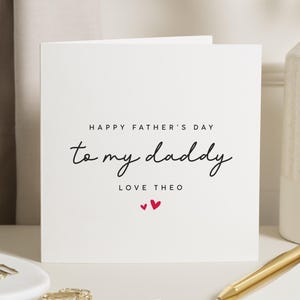 Fathers Day Card from Child, Fathers Day Card for Daddy, Personalised Fathers Day Card, Fathers Day Card from Son, Fathers Day Card for Him