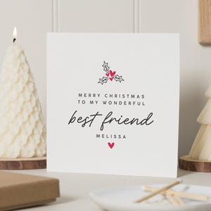 Tarjeta de Navidad para mejores amigos, tarjeta de Navidad para mejores amigas, tarjeta de Navidad para amigas, tarjeta de Navidad para mejores amigas, tarjeta de Navidad para mejores amigas, regalo para mejores amigas