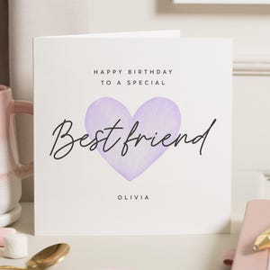 Biglietto di compleanno per la migliore amica, biglietto di auguri per il miglior amico, regalo di compleanno per la migliore amica, biglietto di compleanno per lei, biglietto per un'amica, regalo per la migliore amica