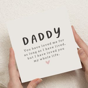 Vatertagskarte für Papa, Karte vom Vater von Tochter, süße Vatertagskarte, Geburtstagskarte für Papa, Karte für Ihn, personalisierte Karte