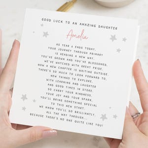 Biglietto di auguri per la figlia, biglietto di auguri per chi ha terminato la scuola elementare, biglietto di auguri per lei, biglietto di auguri personalizzato, biglietto di fine anno