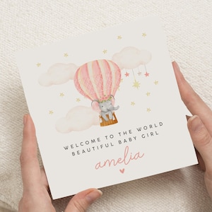 Carte nouveau-né, Carte de bébé fille, Carte de nouveau bébé fille, Carte de bienvenue dans le monde, Carte de nouveau bébé fille, Cadeaux naissance, Carte de nouveau-né fille, Nouveau-né