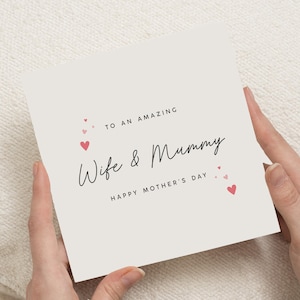 Biglietti per la festa della mamma per moglie, moglie e mamma Biglietto per la festa della mamma, biglietti per la festa della mamma per moglie, regalo per la festa della mamma per moglie, per moglie e mamma