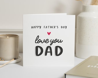 Carte de fête des pères, carte de fête des pères pour papa, carte de papa je t'aime, carte de fête des pères de sa fille, carte de fête des pères de son fils
