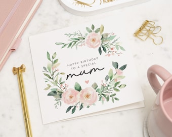 Mum Birthday Card, Cute Birthday Card For Mum, Mum Floral Birthday Card, Mum Birthday Card, Birthday Card Mum, Mum Birthday Gift For Her