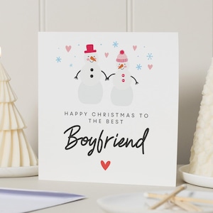 Tarjeta de Navidad para novio, tarjeta de Navidad para novio, regalo de Navidad para novio, tarjetas de Navidad para novio, para él, tarjetas de Navidad para pareja