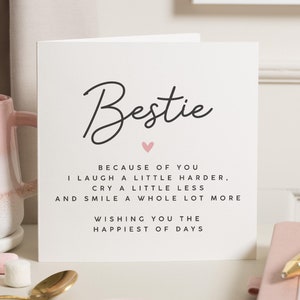 Verjaardagskaart beste vriend, gedicht beste vriend verjaardagskaart, verjaardagskaart beste vriend, verjaardagscadeau voor beste vriend, gepersonaliseerde kaart voor bestie