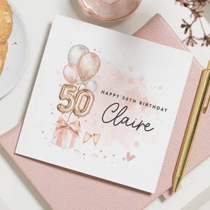 50. Geburtstagskarte für Frauen, 50. Geburtstagsgeschenk für Frauen, personalisierter 50., Schwester 50. Geburtstagskarte, Für Mama, Mama 50. Geburtstagskarte