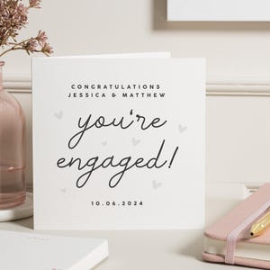 Gepersonaliseerde verlovingskaart, gefeliciteerd verlovingskaart vriend, verlovingskaart beste vriend, verlovingscadeau voor vriend, je bent verloofd