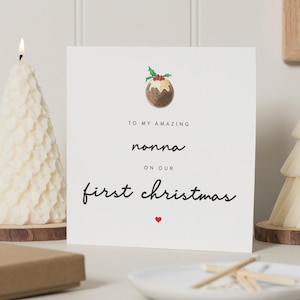 Oma Weihnachtskarte, Oma erste Weihnachtskarte, Weihnachtskarte Nonna, erste Weihnachten als Nan Karte, Oma erste Weihnachten, Weihnachten