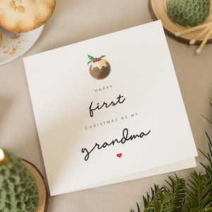 Oma Weihnachtskarte, Oma erste Weihnachtskarte, Weihnachtskarte Oma, erste Weihnachten Als Oma Karte, Oma erste Weihnachten, Weihnachten