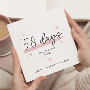 Verlobte Valentinstagskarte, Valentinstagskarte für Verlobte, Valentinstagskarte Verlobte, letzter Valentinstag als Verlobte, Ehemann, um Valentinstagsgeschenk zu sein