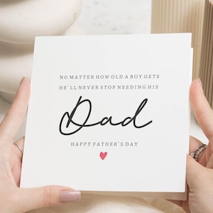 Carte de fête des pères pour papa, carte de fête des pères de son fils, carte de papa, carte de fête des pères heureuse, carte pour lui, carte de fête des pères simple
