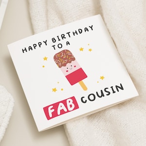 Carte d'anniversaire cousin, carte d'anniversaire pour cousin, joyeux anniversaire carte cousin, cadeau cousin pour anniversaire, carte cousin fabuleux, cartes d'anniversaire cousin image 1