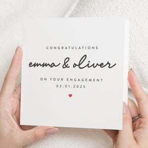 Gefeliciteerd verlovingskaart, gepersonaliseerde vriend verlovingskaart, verlovingscadeau, gepersonaliseerde verlovingscadeau vriend, gefeliciteerd kaart