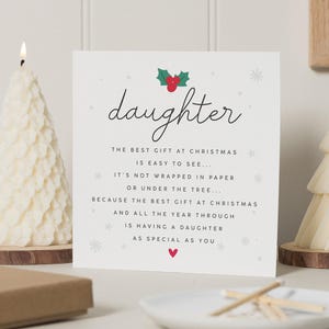 Tochter Weihnachtskarte, Weihnachtskarte für Tochter, personalisierte Weihnachtskarten Tochter, Weihnachtskarte Tochter, glückliche Weihnachtskarte