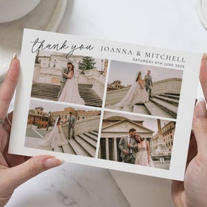 Biglietti di ringraziamento personalizzati per matrimonio con foto, biglietti di ringraziamento per matrimonio con cartolina, biglietti di ringraziamento per matrimonio con cartolina, biglietti di ringraziamento piegati in orizzontale