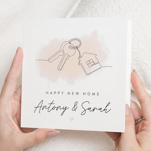 Carte Happy New Home, Cadeau personnalisé pour nouvelle maison, Cadeau de pendaison de crémaillère, Carte première maison, Cadeau pour la maison, Cadeau personnalisé pour nouvelle maison pour amis