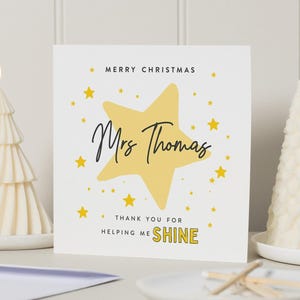Fröhliche Weihnachtskarten für Lehrer, personalisierte Lehrer-Weihnachtskarte, Geschenke für Lehrer, Weihnachtskarte für Lehrer, Lehrer-Weihnachtskarte